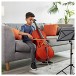 Student 3/4 Size Cello with Case + Beginner Pack, Purple