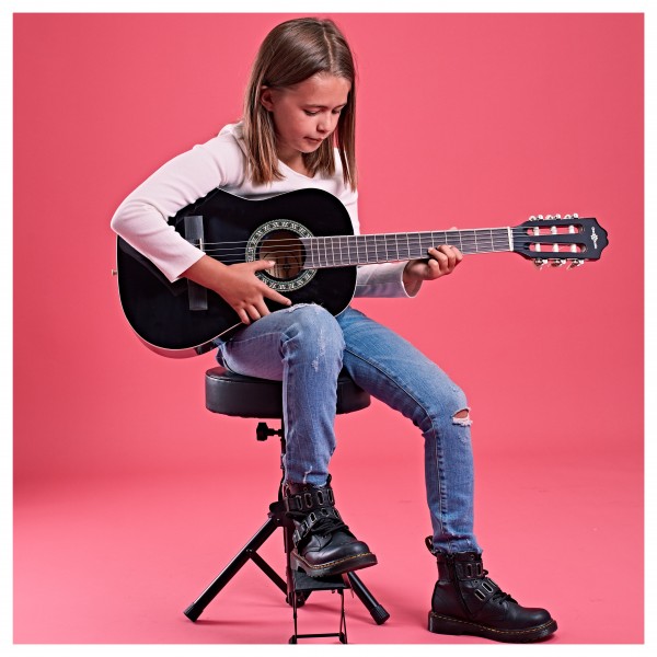 Junior 1/2 Classical Guitar Pack, Pink, by Gear4music