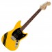 Squier FSR Bullet Competition Mustang HH, Graffiti Yellow - Front View