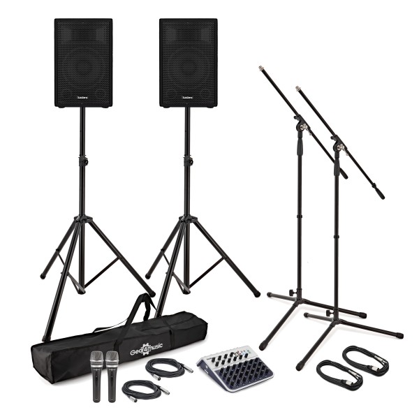 SubZero 10" Active PA System with Mics, Stands and Mixer