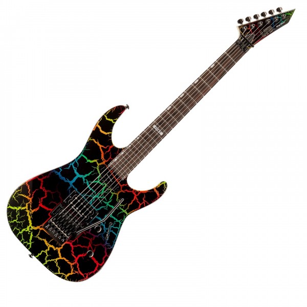 ESP LTD Mirage Deluxe 87, Rainbow Crackle- Front