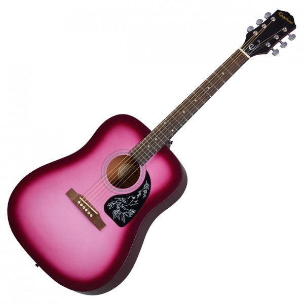 Epiphone Starling Acoustic, Hot Pink Pearl - Front View