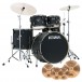 Tama Imperialstar 20'' 5pc Drum Kit w/Meinl, Blacked Out Black