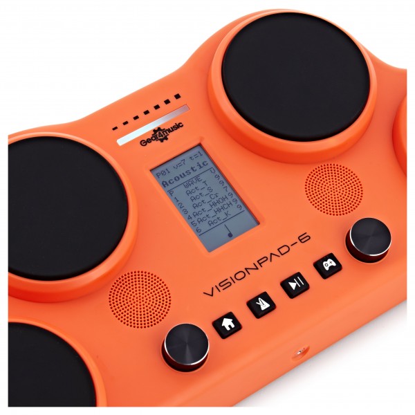 VISIONPAD-6 Electronic Drum Pad by Gear4music, Orange