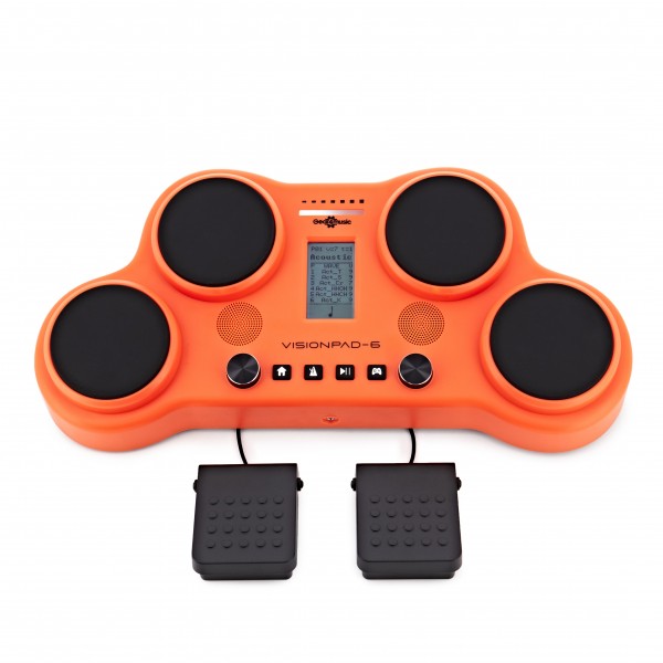 VISIONPAD-6 Electronic Drum Pad by Gear4music, Orange