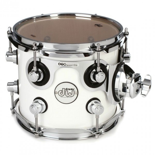 DW Design Series, 8 x 7" Tom, Gloss Lacquer, White