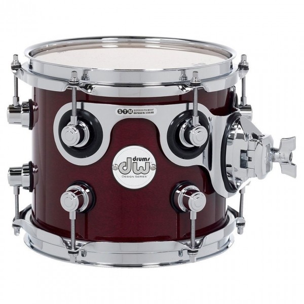 DW Design Series 8 x 7" Tom, Gloss Lacquer, Cherry Stain