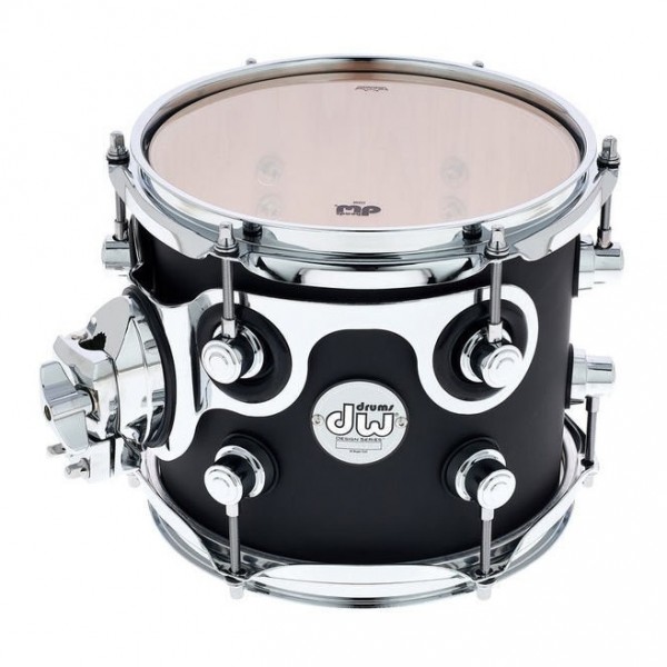 DW Design Series 8 x 7" Tom, Matte Lacquer, Black Satin