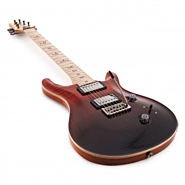 PRS Custom 24 Wood Library, 10 Top Red/Grey Black Fade #0315130