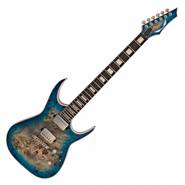 Dean Exile Select Burled Poplar, Satin Turquoise Burst