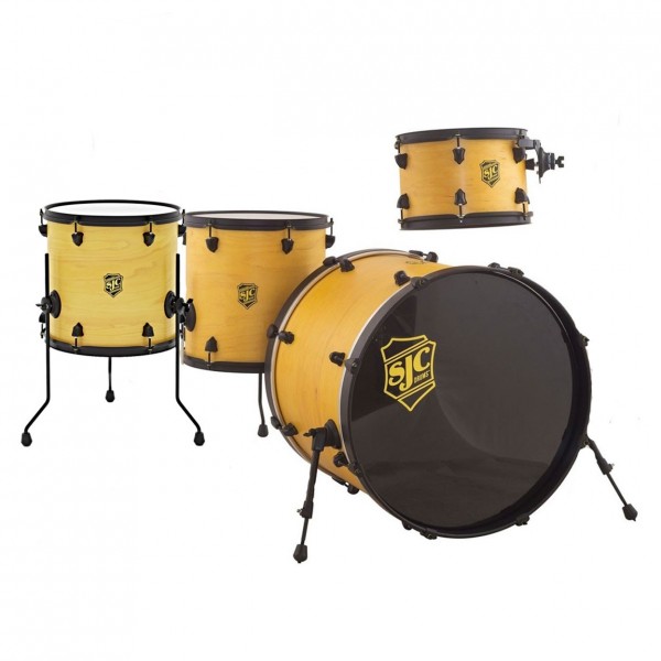 SJC Pathfinder 4pc Shell Pack, Wicked Yellow Satin