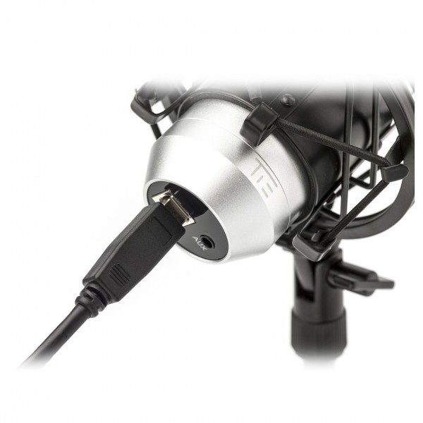 Tie Studio USB Large Diaphragm Condenser Mic, Silver - USB