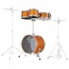 Dixon Drums Jet Set Plus 5pc Shell Pack, Orange Sparkle - Standing