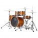 Dixon Drums Jet Set Plus 5pc Drum Kit w/Hardware, Orange Sparkle