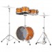 Dixon Drums Jet Set Plus 5pc Drum Kit w/Hardware, Orange Sparkle - Standing