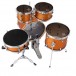 Dixon Drums Jet Set Plus 5pc Drum Kit w/Hardware, Orange Sparkle