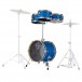 Dixon Drums Jet Set Plus 5pc Shell Pack, Deep Blue Sparkle - Standing