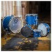Dixon Drums Jet Set Plus 5pc Shell Pack, Deep Blue Sparkle