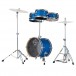 Dixon Drums Jet Set Plus 5pc Drum Kit w/Hardware, Deep Blue Sparkle - Standing