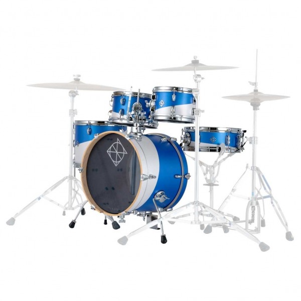 Dixon Drums Jet Set Plus 5pc Shell Pack, Blue/White