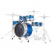 Dixon Drums Jet Set Plus 5pc Shell Pack, Azul/Blanco