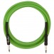 Fender Pro Glow in the Dark Cable 3m, Green Coil