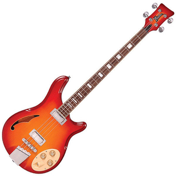 Italia Rimini 4 Bass Guitar, Cherry Sunburst