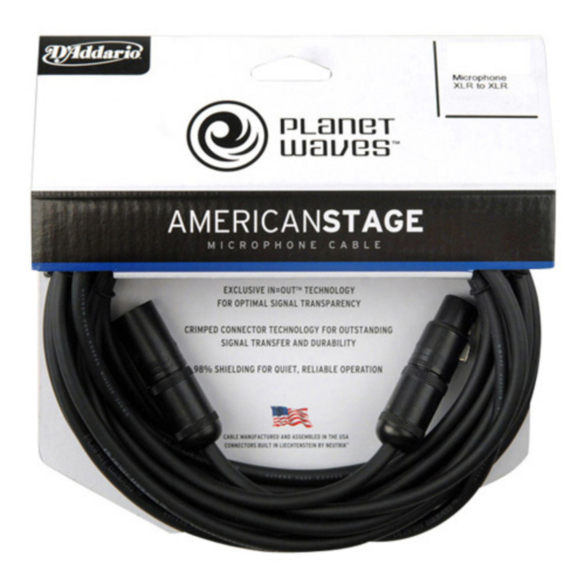 Waves American Stage Microphone Cable 10' at Gear4music