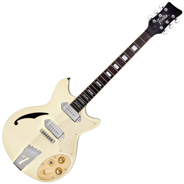 Italia Fiorano Standard Hollowbody Electric Guitar, Cream