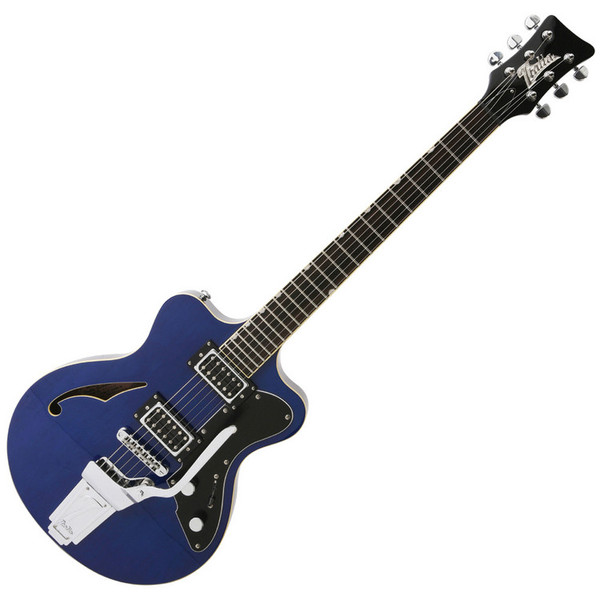 Italia Maranello 61 Semi Acoustic Guitar, Trans Blue