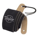 Taylor Logo Suede Guitar Strap, Black