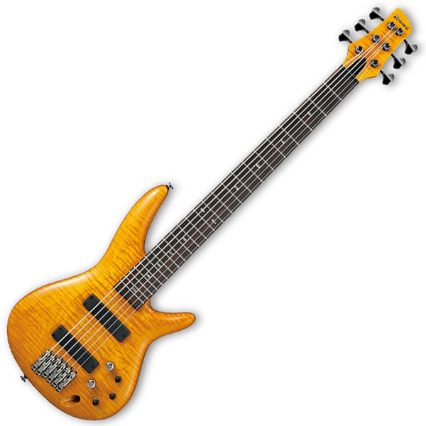 Ibanez GVB1006 Gerald Veasley Signature 6-String Bass Guitar, Amber