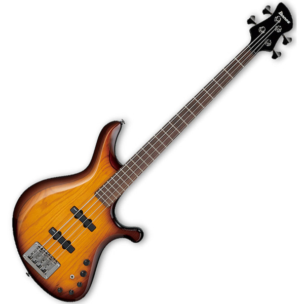 Ibanez G104 Grooveline Bass Guitar, Brown Burst