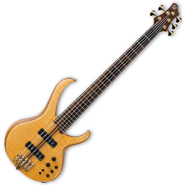 Ibanez BTB1405 Premium 5-String Bass Guitar, Vintage Natural Flat