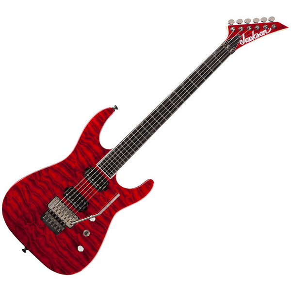 Jackson SL2Q Pro Series Soloist Electric Guitar, Transparent Red