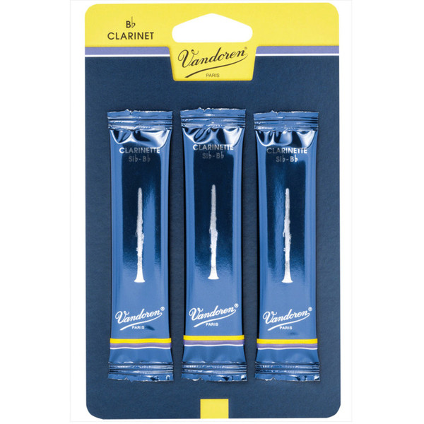 Vandoren Traditional Bb Clarinet Reed, 1.5 (3 Pack)