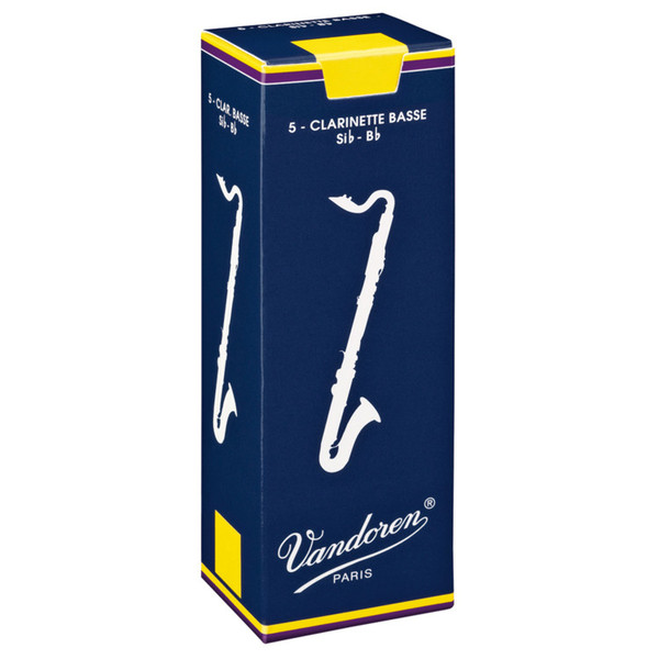 Vandoren Traditional Bass Clarinet Reeds, 5 (5 Pack)