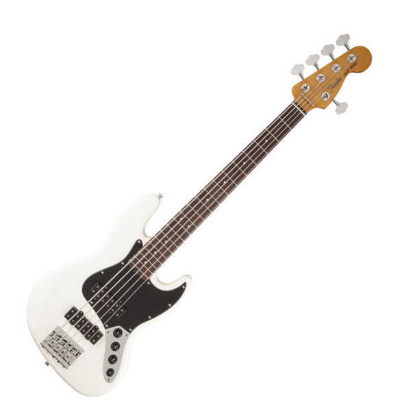Fender Modern Player Jazz Bass V 5 String Bass, Satin Olympic White