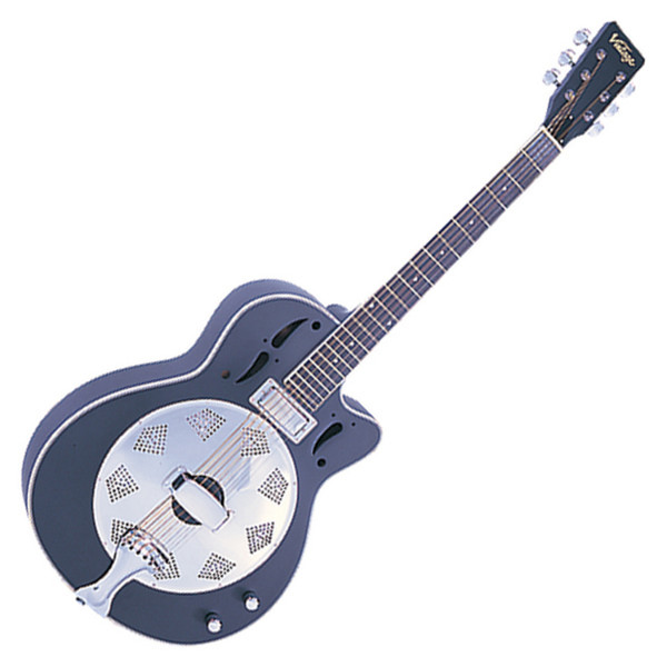 Vintage VRC800BK Resonator Guitar