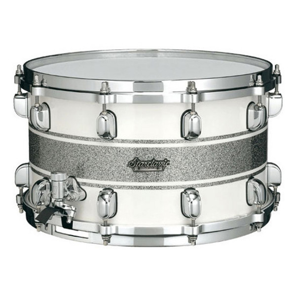 Tama BUS148 Starclassic Bubinga 8 x 14 Snare Drum, Silver Snow