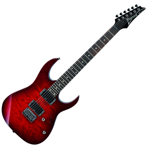 Ibanez RG421QM Electric Guitar, Transparent Red Burst