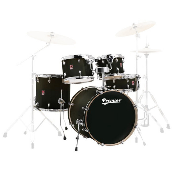 Premier XPK Modern Rock 22 5-Piece Shell Pack, Trans Black Laq