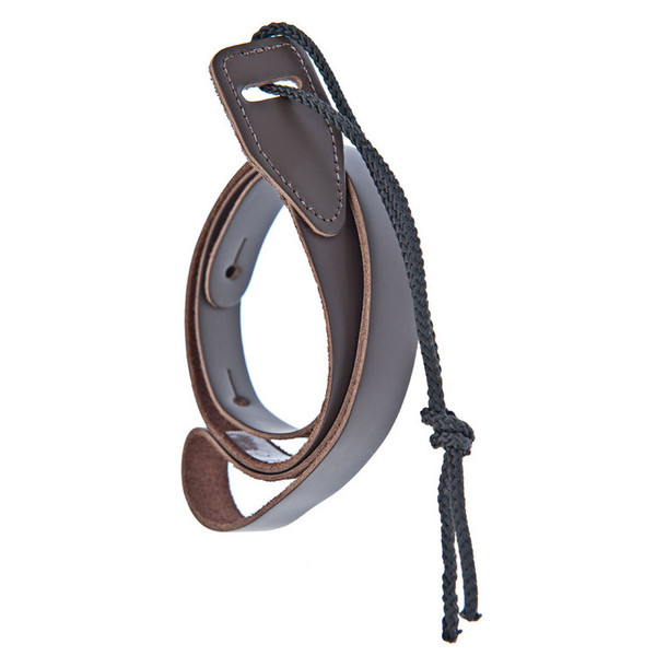 planet waves mandolin strap brown embossed leather 