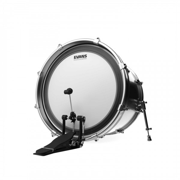 Evans EMAD Coated White Bass Drum Head, 18 Inch