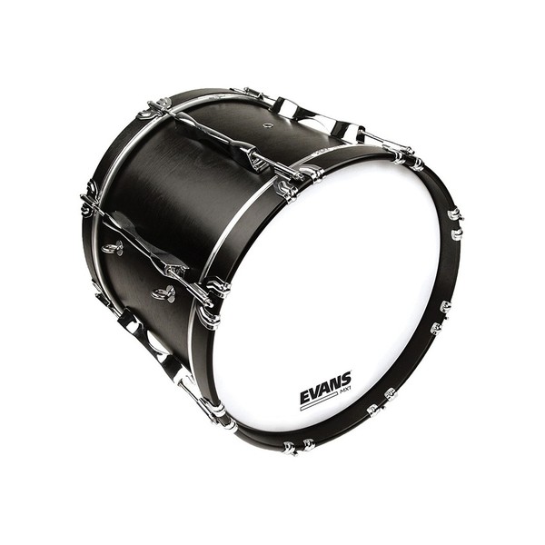 Evans MX1 White Marching Bass Drum Head, 18 Inch