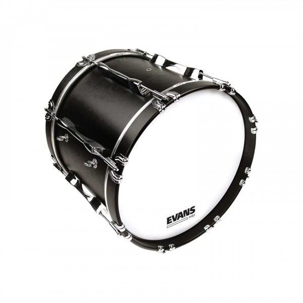 Evans MS1 White Marching Bass Drum Head, 20 Inch 