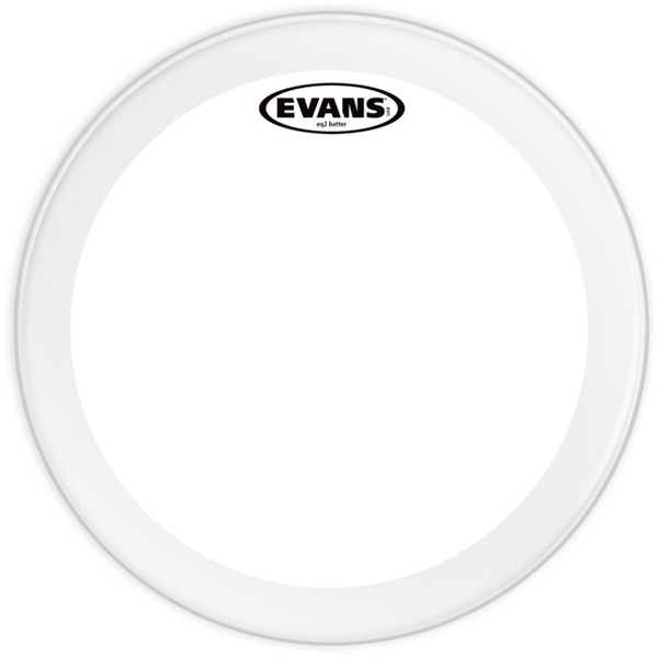 Evans EQ2 Clear Bass Drum Head, 22 Inch