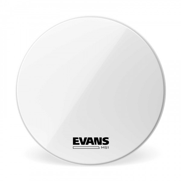 Evans MS1 White Marching Bass Drum Head, 22 Inch