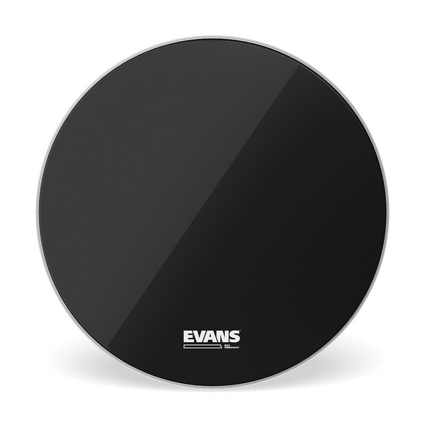 Evans EQ3 Resonant Black Bass Drum Head, No Port, 22 Inch