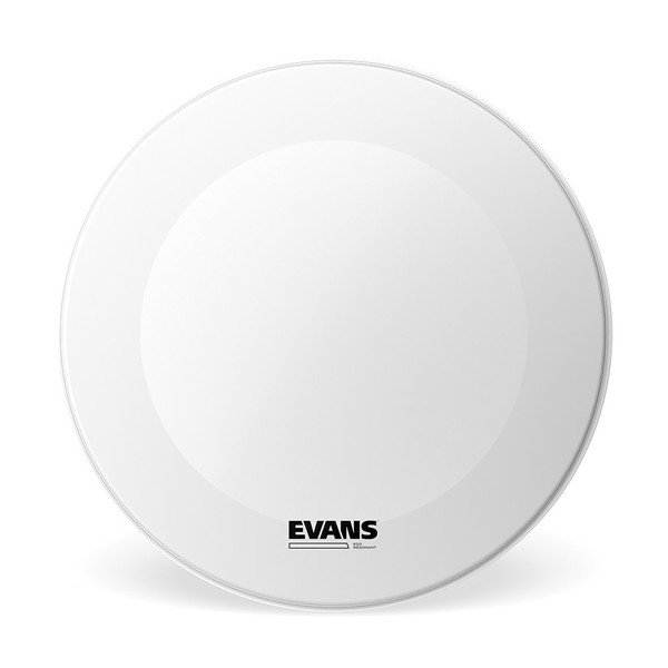 Evans EQ3 Resonant Coated White Bass Drum Head, No Port, 22 Inch 